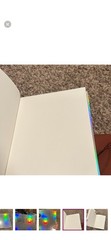 Silver Holographic Sketch Book Blank Pages Multicolor Cover