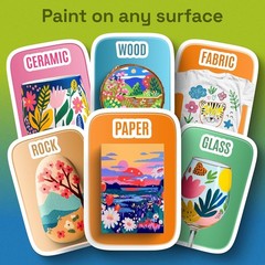 Acrylic Paint Pens With Storage Bag for Calligraphy – Markers With Brush and Fin