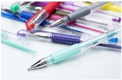 Gel Pen, Pastel Blue – Ballpoint – Non-Smear + Quick Dry – Writing, Drawing