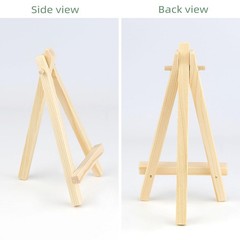 4 Pack Mini Wooden Easels Tabletop Display Stands for Small Canvases