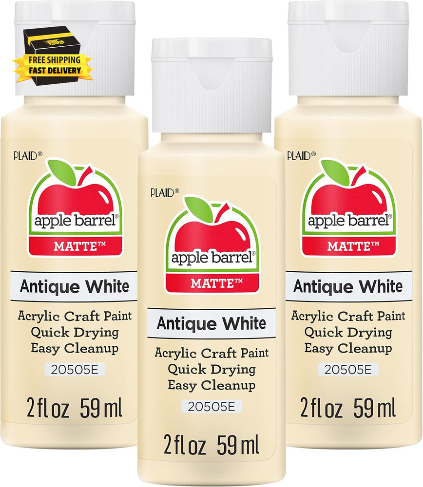 Acrylic Paint, Antique White (Pack of 3) 2 Oz, 20505EA ⭐️⭐️⭐️⭐️⭐️