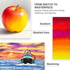 HIFORNY 80PCS Colored Pencils Set for Adults – 72 Soft Core Colored Pencils