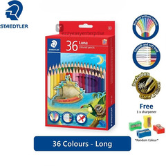 24/36/48 Pcs Staedler Luna Colored Pencil Set With 2 FREE GIFT