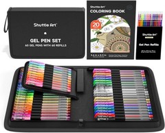 Gel Pens, 120 Pack Gel Pen Set 60 Colored Gel Pen with 60 Refills for Adults …