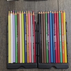 Dixon Custom Color Pencils Thick Lead No. 1424 Smearproof 24 Pack Vintage RARE