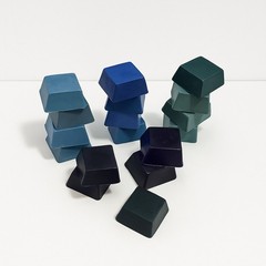handmade encaustic paints BLUE 3ml samples set of 14 separate colors