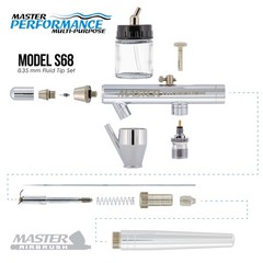 Multi-Purpose Airbrushing System Kit Siphon Feed Dual-Action Airbrush 0.35mm Tip