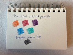 Derwent colored pencils & color blocks multi media set of 12, tin case, open box