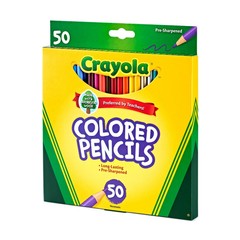 Crayola Colored Pencil Set 50 Ct Assorted Colors School Art Supplies