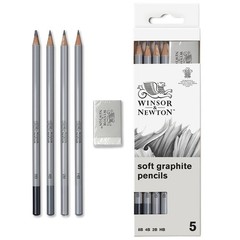Graphite Pencils Studio Collection Artist Set of 5 Winsor Newton