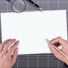 Engineering Graph Paper Pads, 11X17 Quadrille 25 Sheets/50 Pages Grid Paper for