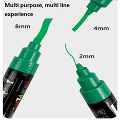 Acrylic Marker Pens Large Capacity 8mm 15mm Wide Line 15 Colors Poster Drawing
