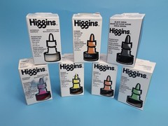 Higgins Pigment-Based Waterproof Drawing Ink 1 fl oz ea. – Set of 7 colors !