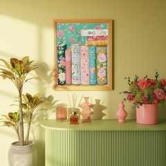 Paint by Number Kit for Adults, Book Flower Paint by Number Kits on Canvas, DIY