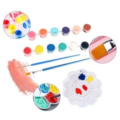 180pcs Mini Acrylic Paint Set,12 Colors Acrylic Paint Strips with 30 pcs Paint