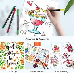 Water-Soluble Dual Tip Markers Set – 160 Odorless Colors for Creative Freedom
