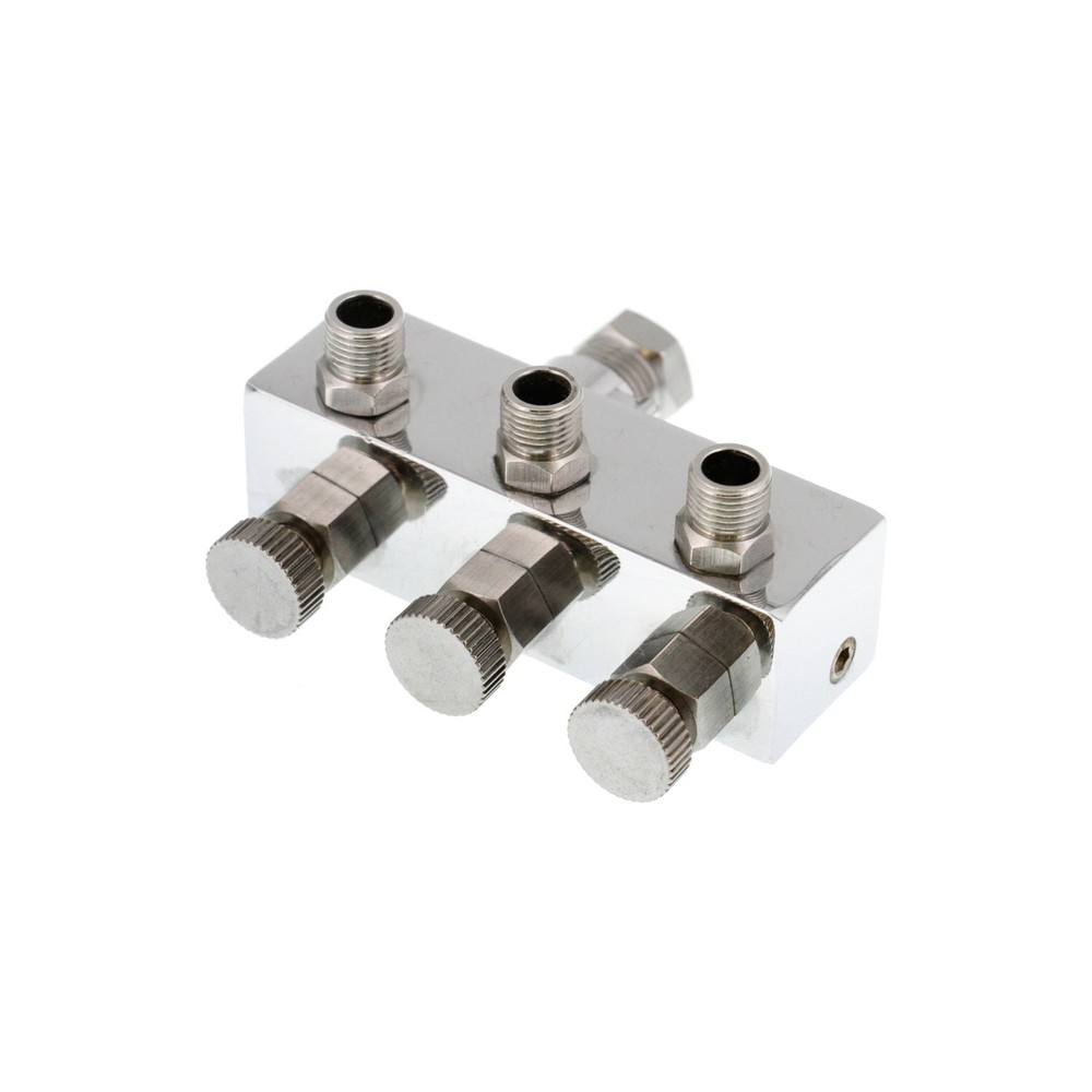 3-Way Metered Airbrush Manifold – Individual Airflow Control – 1/4″ BSP Inlet…