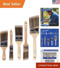 5pc Paint Brush Set for Interior & Exterior: Perfect for Professionals and DIY