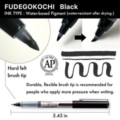 Kuretake Zig FUDEGOKOCHI Brush Pen, 3 variety set, Office Product