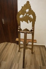 Rare Rococo Baroque Ornate Wood Display Art Easel – Hand-Carved Decorative Stand