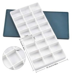 24 Paint Palette Plastic Paint Holder Watercolor Acrylic Paint Storage Travel