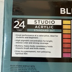 Blick Studio Acrylic Paint Set 24 Tubes 0.7oz Multicolor 01637-0489
