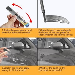 Touch Up Paint for Cars, Car Paint Scratch Repair, Two-In-One Car Touch Up Gray