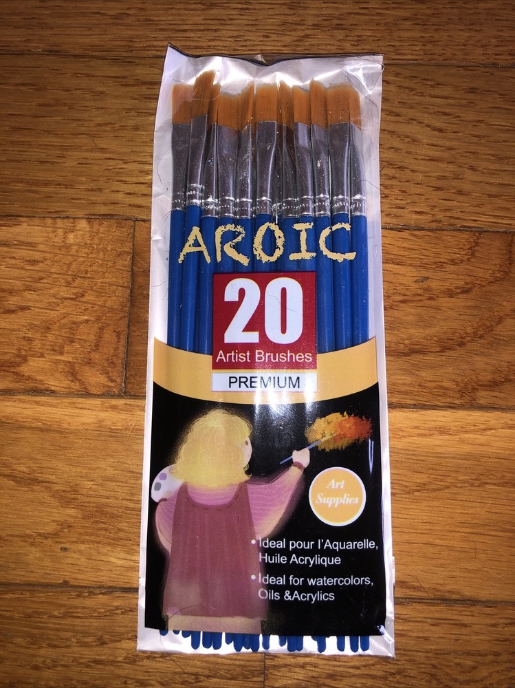 Aoric Paint Brushes premium watercolor acrylic or oil new artist 20 pack