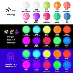 ARTME Glow in The Dark Paint, 10 Bright 2 Fl Oz (Pack of 10), 10 Colors