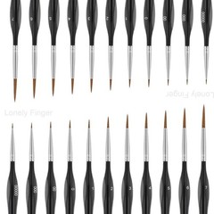 Premium Paint Brushes Set of 10 Miniature Extra Fine Detail Model Craft Nail Art