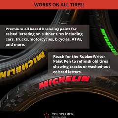 ColorLugs Paint Pen Green Tire Lettering 2 Pens