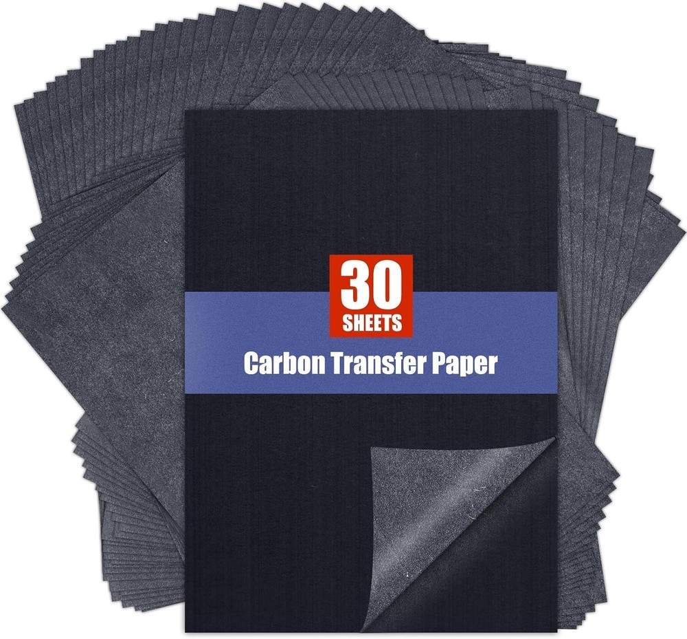 Carbon Paper for Tracing Transfer-Paper Pad, 30 Pcs Black Graphite Copy Paper