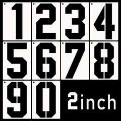 DXCYZ 2 Inch Large Number Stencils Kit 0-9 Address Number Stencils, 10PCS Reu…