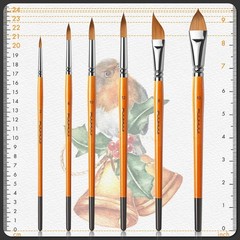 Sable Watercolor Brushes Kolinsky Paint for Artists Yellow