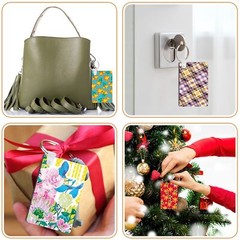 120 Pieces Rectangle Sublimation Keychain Blanks Double Side Heat Transfer Bl…