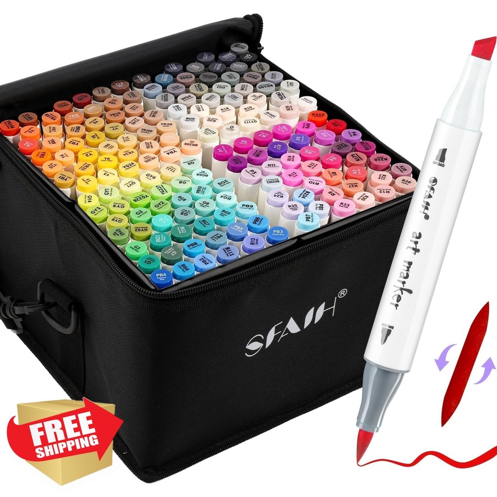 SFAIH 168 Alcohol Markers Brush Chisel