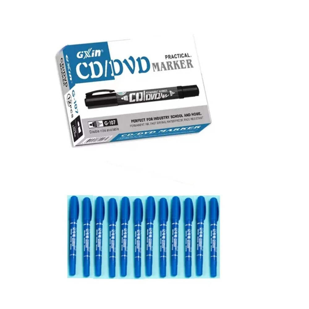 Gxin G-107 12PCS Colored Permanent Marker. Art Pens.Dual Tip.Waterproof.Practica