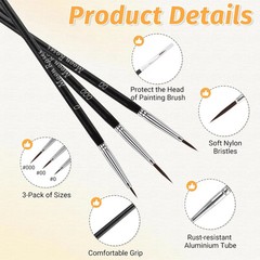 Best Model Miniature Paint Brushes Small Detail Art Paint Brush with Set 30 Pcs