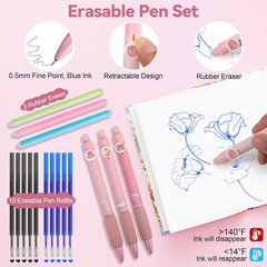 61 PCS Aesthetic School Supplies with Cute Pencil Case, Pastel No Bleed Highligh
