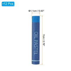 12Pcs Cobalt Blue Oil Pastels Soft Oil Crayons Creamy