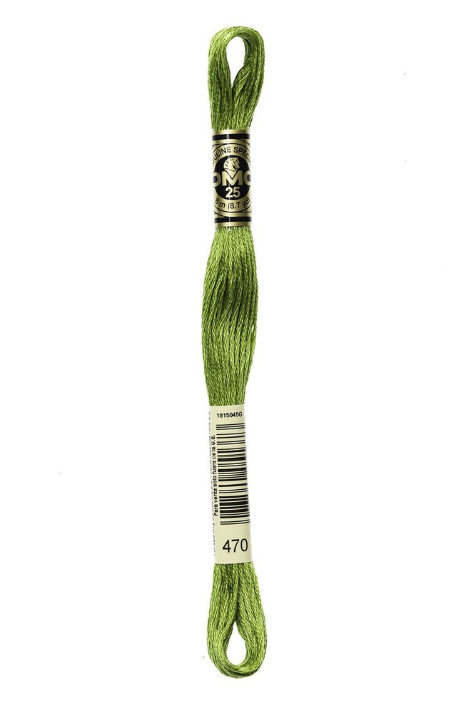 DMC 117-470 Six Stranded Cotton Embroidery Floss, Light Avocado Green, 8.7-Yard