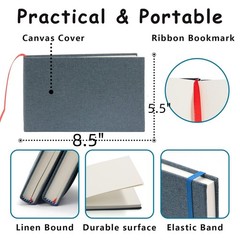 Watercolor Pad 2 Pack 5.5×8.5″ 76 Sheets Total 110 lb Acid-Free Paper