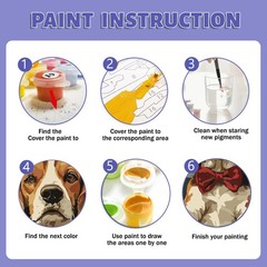 Framed Paint by Numbers Kit for Adults Beginner & Kids Ages 812, Funny Dog Ad…