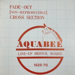 2 Aquabee Line-Up Bristol Board Fade-Out Cross Section 8.5 X 11” Grid 20 Sheets
