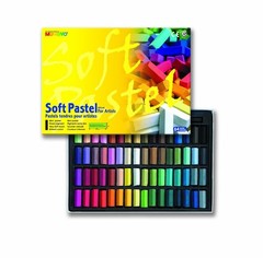 MUNGYO Soft Pastel 64 Color Set Square Chalk (US English Version)