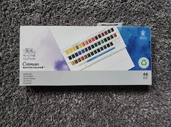 Cotman Watercolor Paint Set, Studio Set, 45 Half Pans w/ Brush