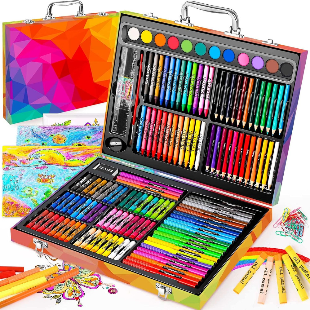 Arts and Crafts Supplies, 183-Pack Drawing Painting Set for Kids Girls Boys Teen