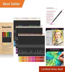 Comfortable Grip 72-Color Colored Pencil Set with Storage Case – Perfect Gift