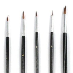 ToolTreaux Artist Paint Brushes Natural Hair Bristles Wooden Grip Assorted 15pc
