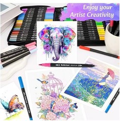 72-color marker/acrylic paint/watercolor pencil doodle stationery bag